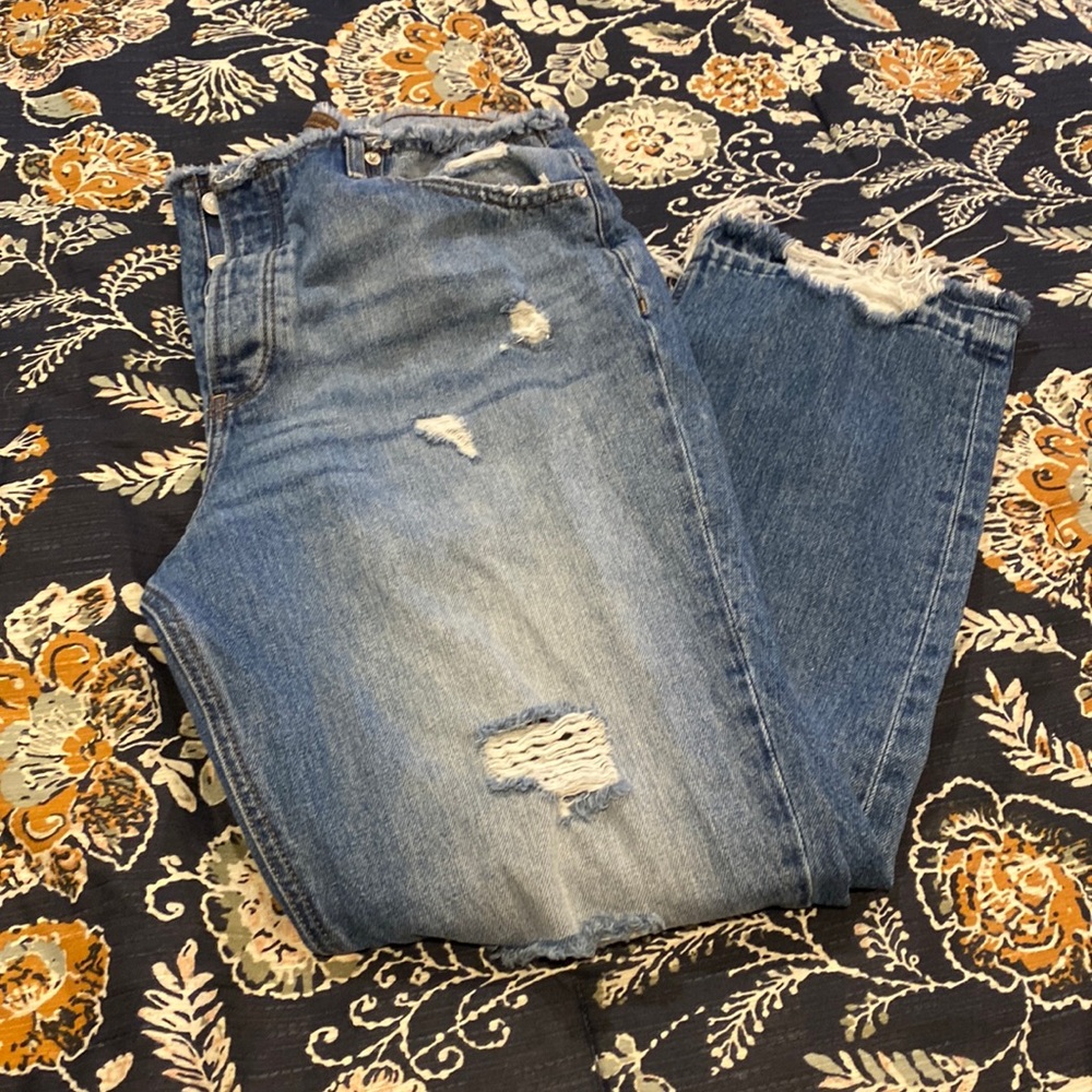 Button straight ankle size 12 express jeans SMOKE FREE HOME!